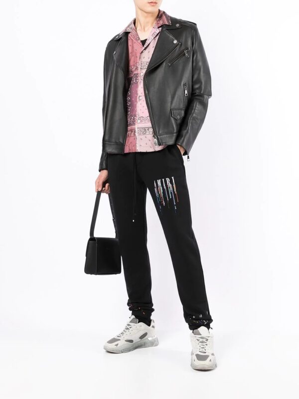 AMIRI  paint-drip logo track pants - Image 2