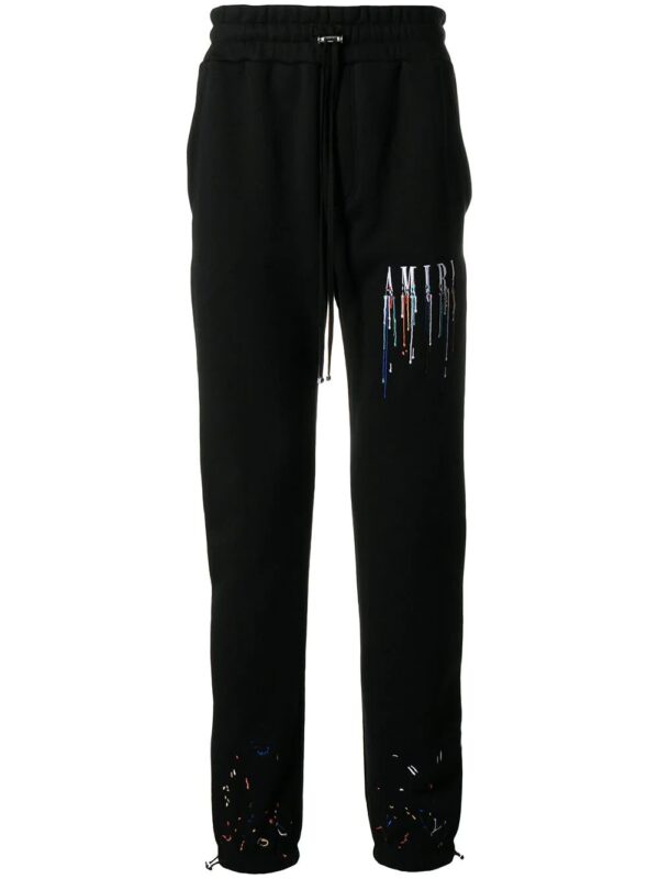 AMIRI  paint-drip logo track pants