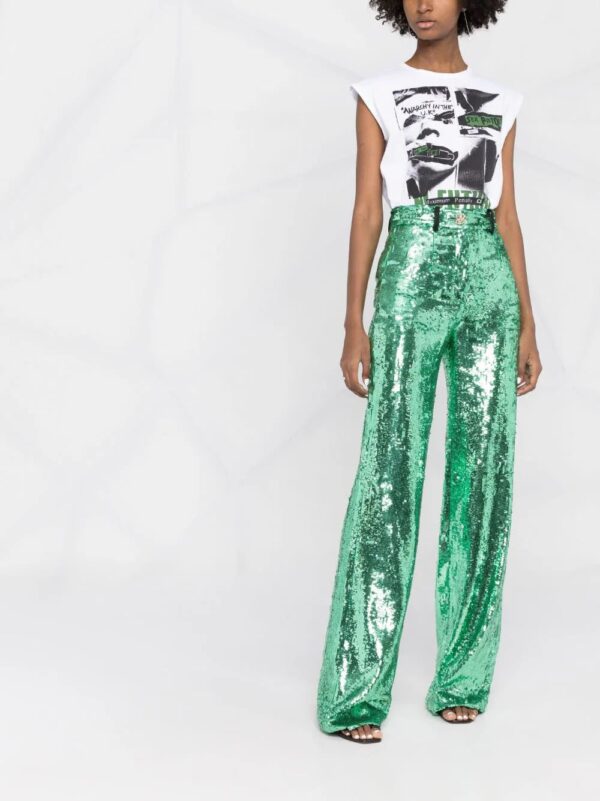 Philipp Plein  sequin-embellished wide-leg trousers - Image 2