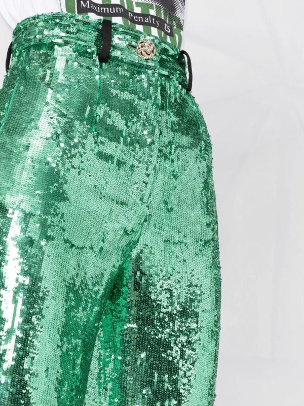 Philipp Plein  sequin-embellished wide-leg trousers - Image 3