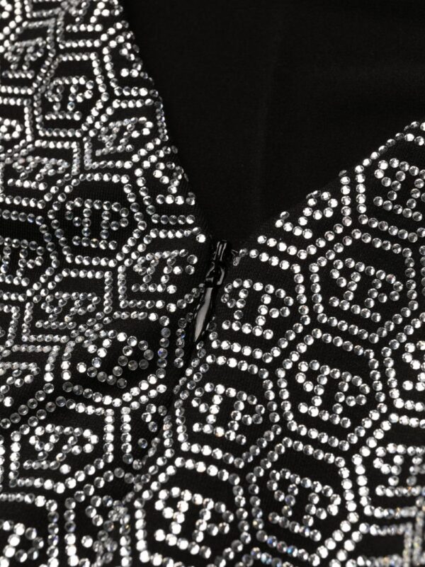 Philipp Plein Crystal-embellished long-sleeve mini dress - Image 8
