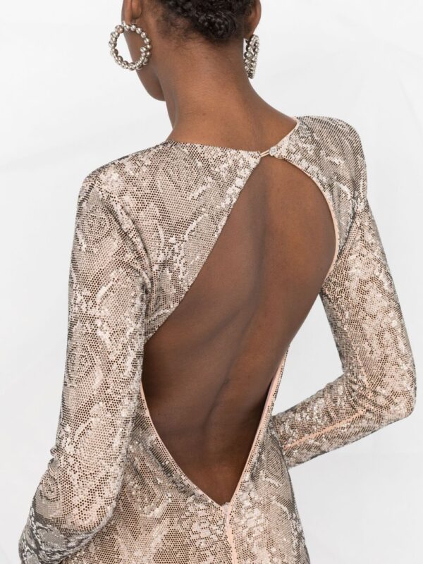 Philipp Plein Python-print crystal mini dress - Image 3