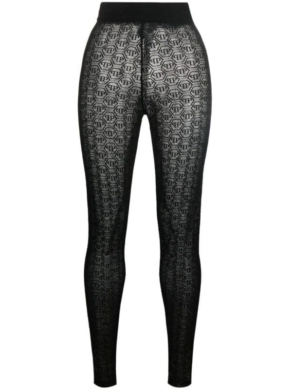 Philipp Plein  Tulle Monogram leggings