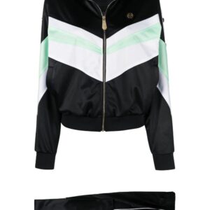 Philipp Plein  logo-embroidered striped tracksuit set