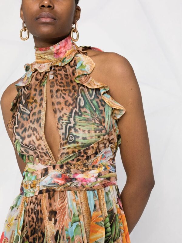 Philipp Plein baroque-print maxi dress - Image 5