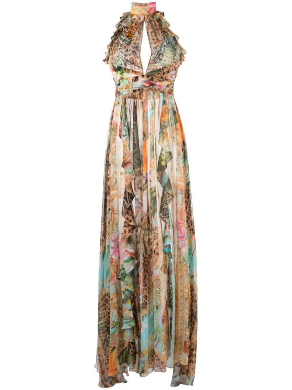 Philipp Plein baroque-print maxi dress