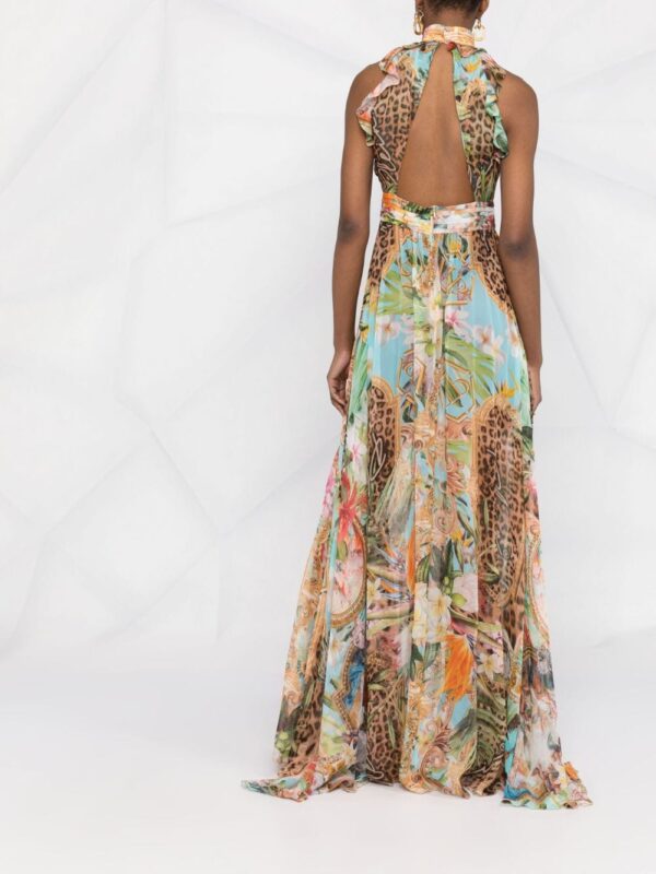 Philipp Plein baroque-print maxi dress - Image 4