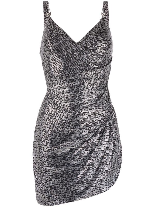 Philipp Plein Crystal-embellished logo mini dress