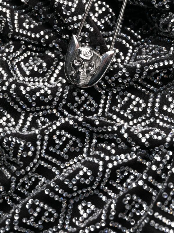 Philipp Plein Crystal-embellished logo mini dress - Image 8