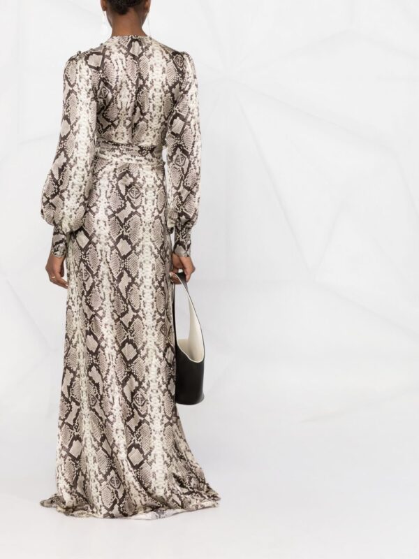 Philipp Plein Python-print silk long dress - Image 4
