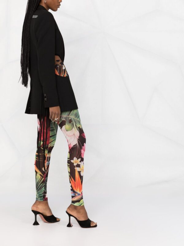 Philipp Plein  floral-print leggings - Image 4