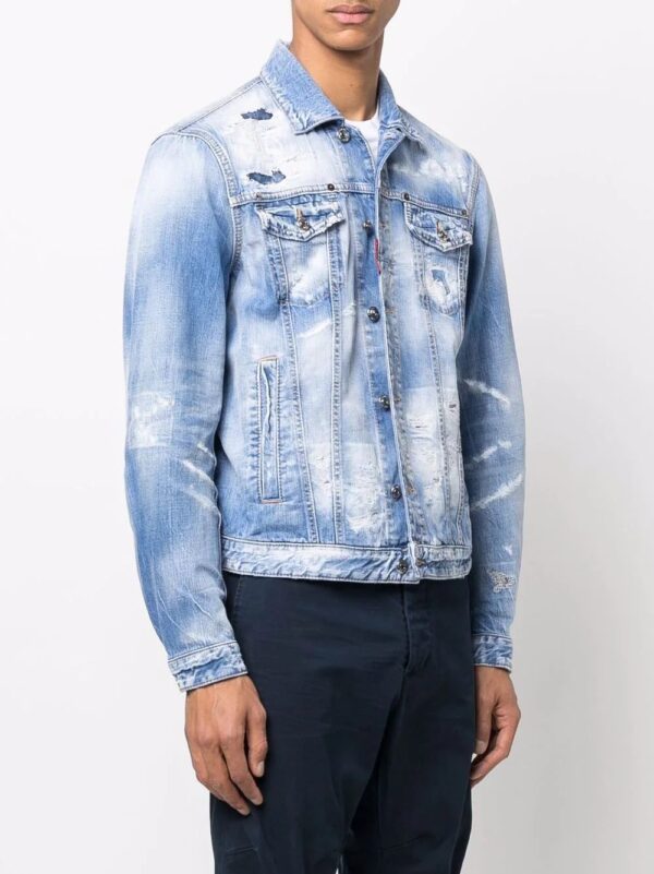 Dsquared2  distressed denim jacket - Image 3