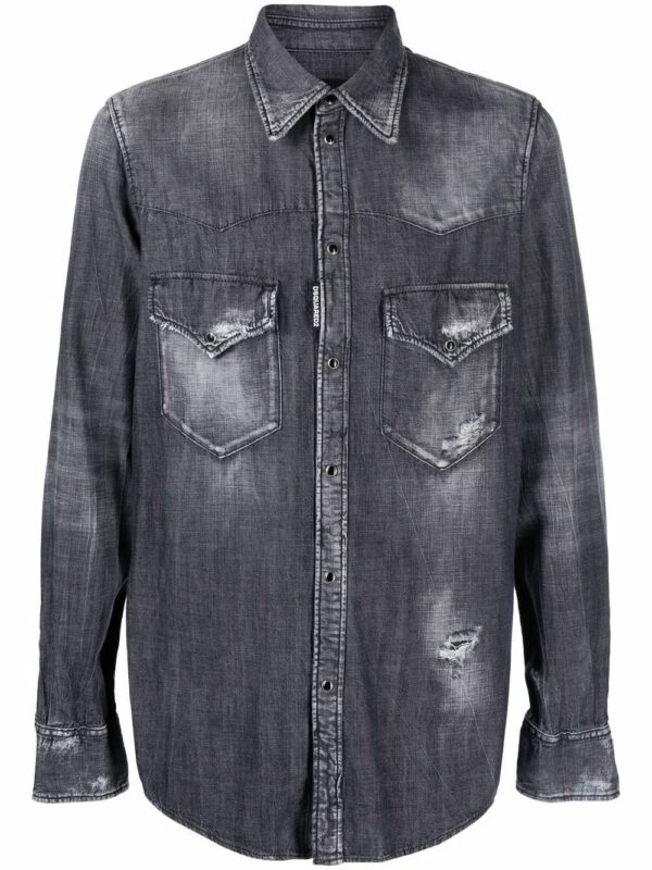 Dsquared2  dark-wash denim shirt