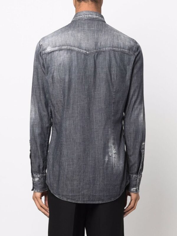 Dsquared2  dark-wash denim shirt - Image 4