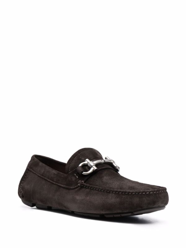 Ferragamo  Gancini-buckle suede moccasins - Image 2