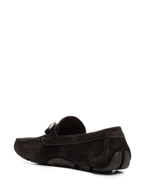Ferragamo  Gancini-buckle suede moccasins - Image 3