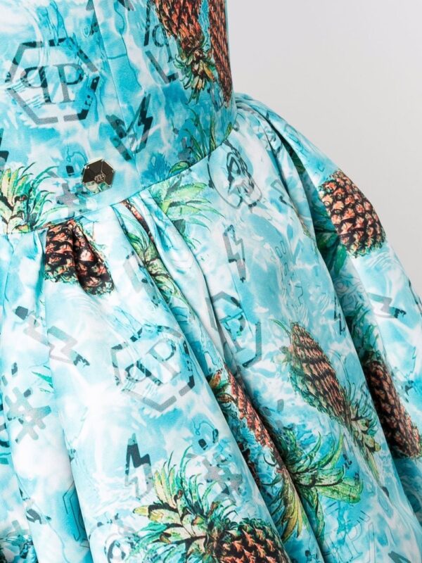 Philipp Plein Duchesse pineapple skies-print mini dress - Image 5