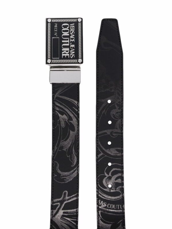 Versace paisley-print logo-buckle belt - Image 2