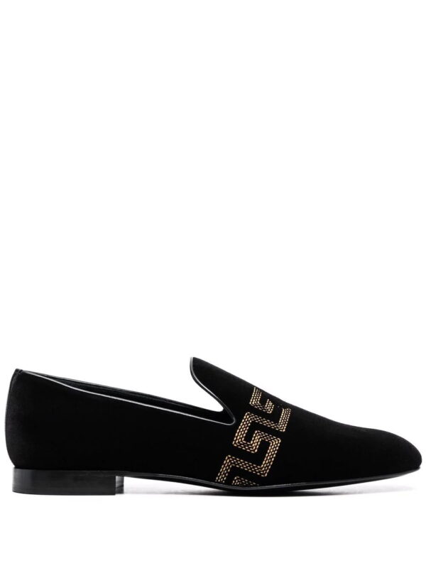 Versace  Greca-embroidered loafers