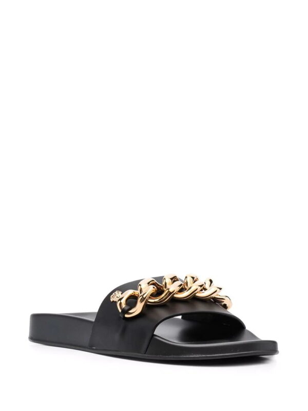 Versace  chain-embellished flat slides - Image 2