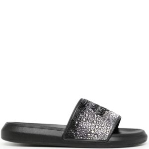 Alexander McQueen  logo-embellished pool slides