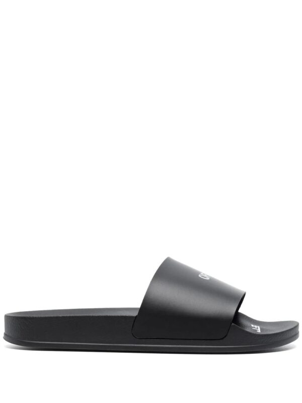 Off-White  logo-print flat slides