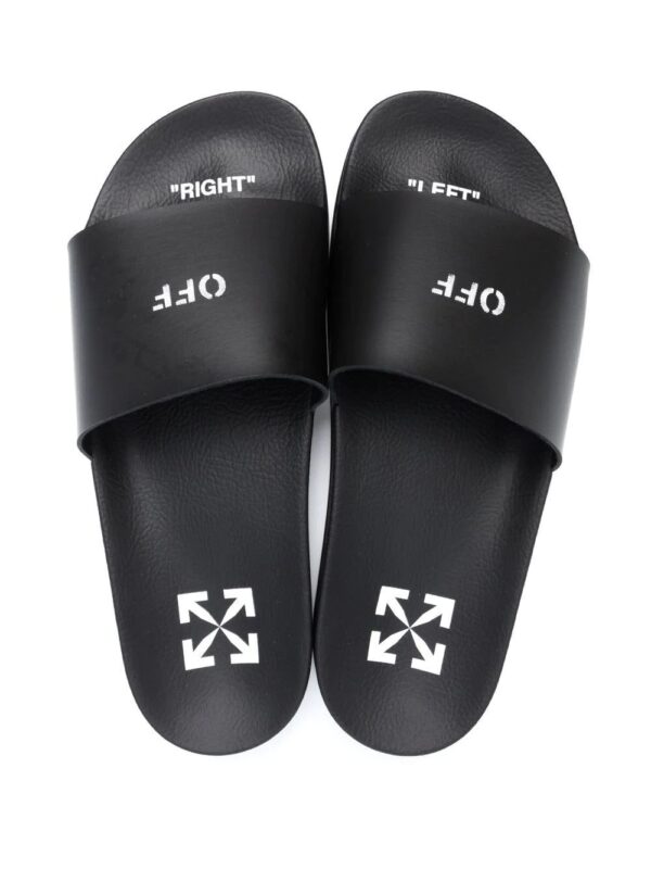 Off-White  logo-print flat slides - Image 4