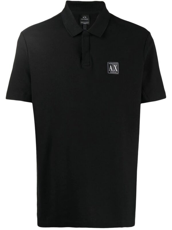 Armani Exchange logo-patch polo shirt