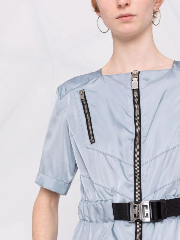 Givenchy  metallic zip-detail short-sleeved dress - Image 3