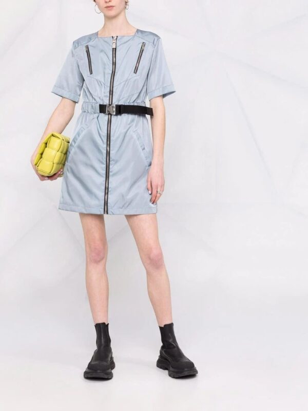 Givenchy  metallic zip-detail short-sleeved dress - Image 2
