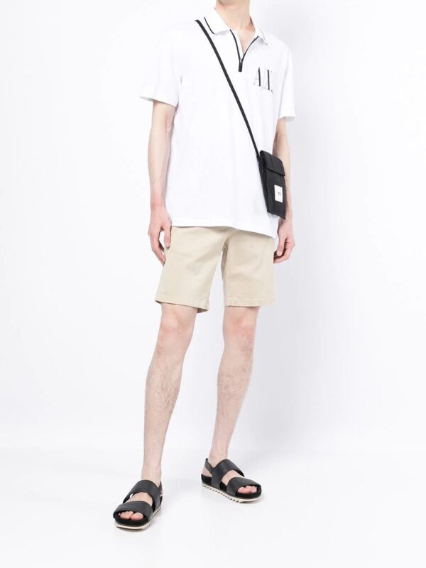 Armani Exchange logo-print zip-up polo shirt - Image 2