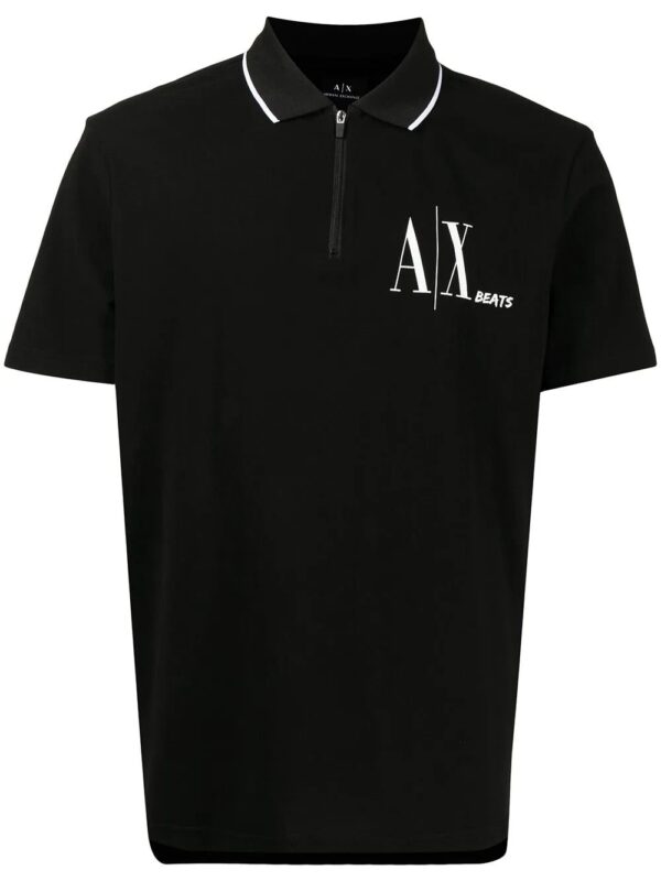 Armani Exchange logo-print polo shirt