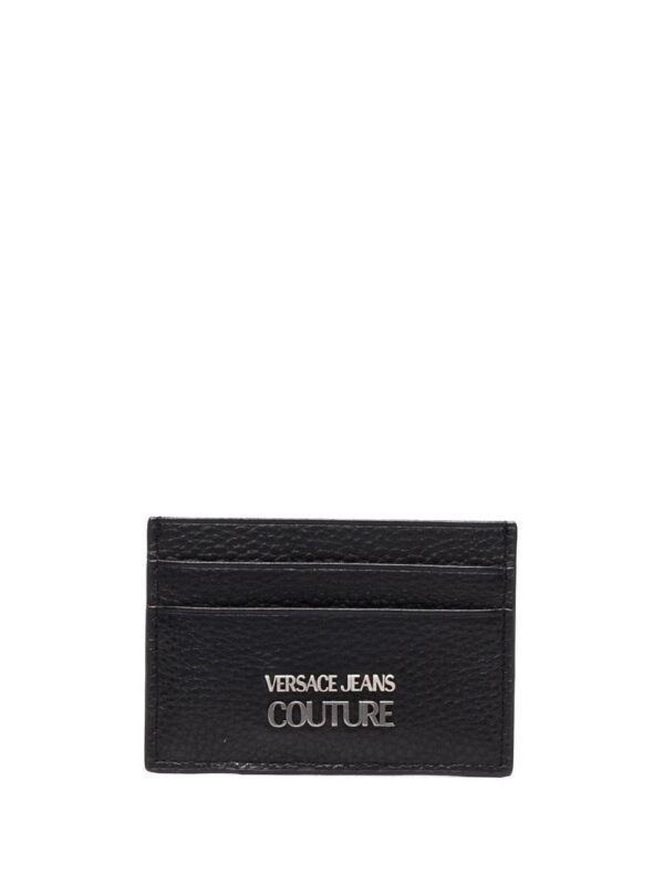 Versace Jeans Couture  grained logo-plaque cardholder
