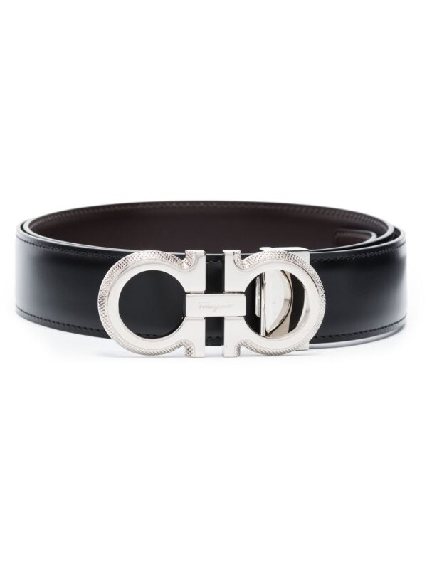 Ferragamo Gancini-motif reversible belt