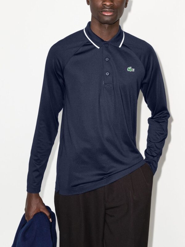 Lacoste logo-patch long-sleeve polo shirt - Image 2