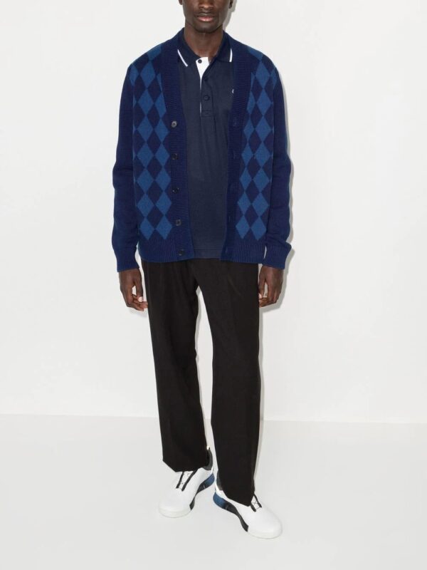 Lacoste  logo-patch long-sleeve polo shirt - Image 4