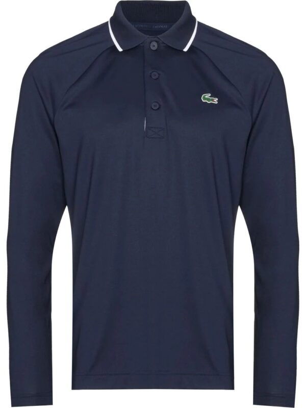 Lacoste  logo-patch long-sleeve polo shirt