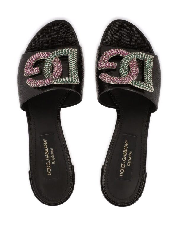 Dolce & Gabbana  crystal embellished logo slides - Image 4