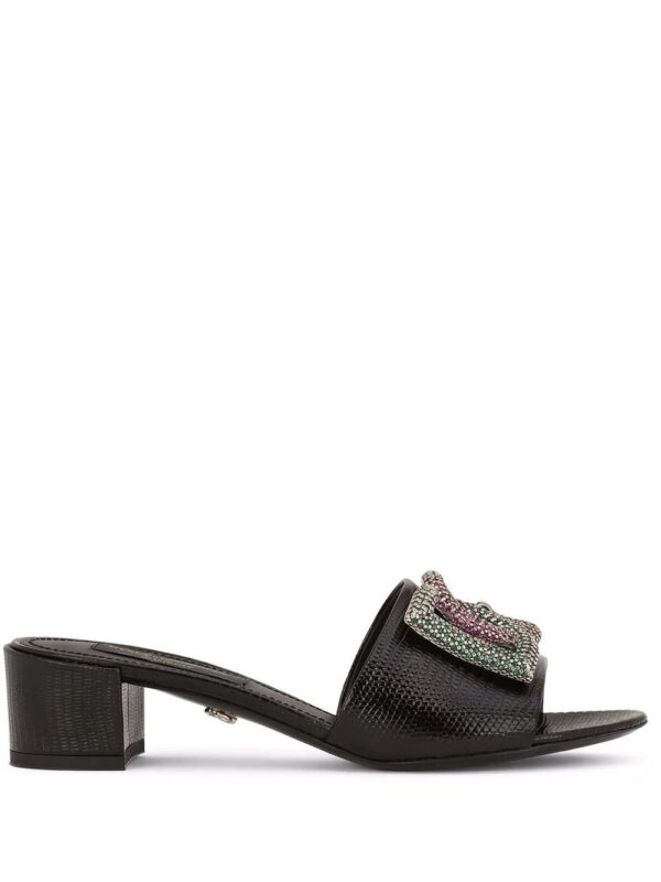 Dolce & Gabbana  crystal embellished logo slides