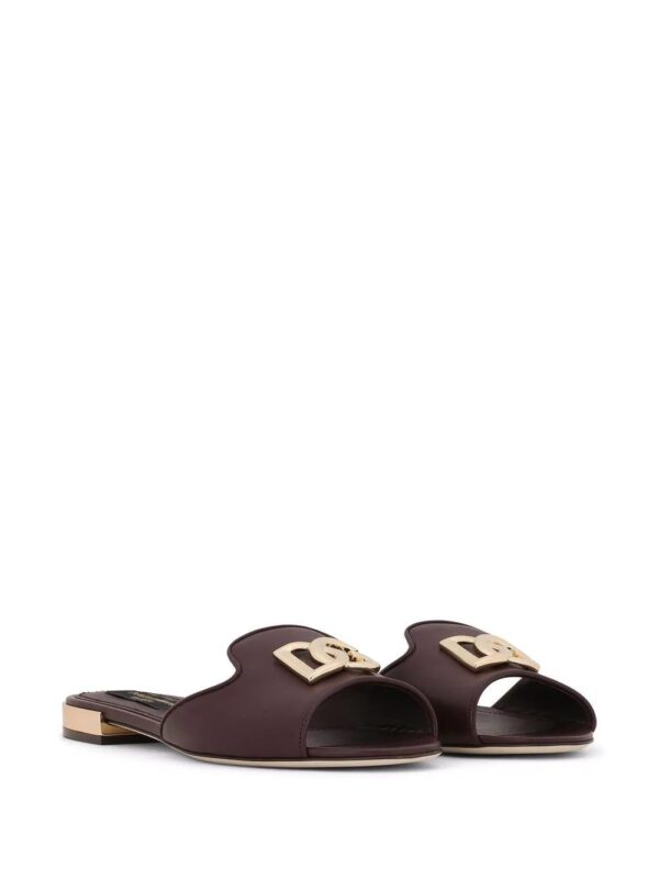 Dolce & Gabbana  DG logo-plaque leather slides - Image 2