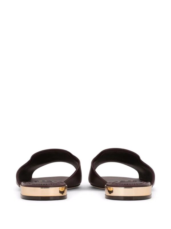 Dolce & Gabbana  DG logo-plaque leather slides - Image 3