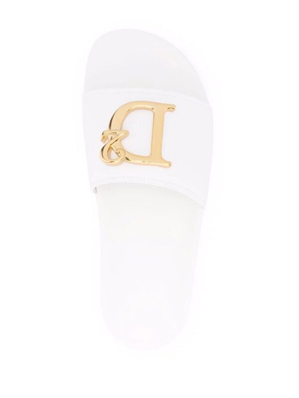 Dsquared2  logo-lettering flat slides - Image 4