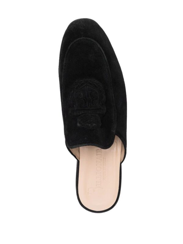 Billionaire  logo embossed suede mules - Image 4