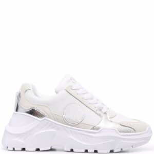 Versace logo-patch lace-up sneakers