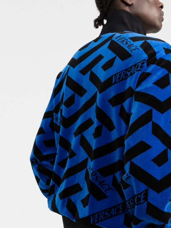 Versace  geometric-print track jacket - Image 3