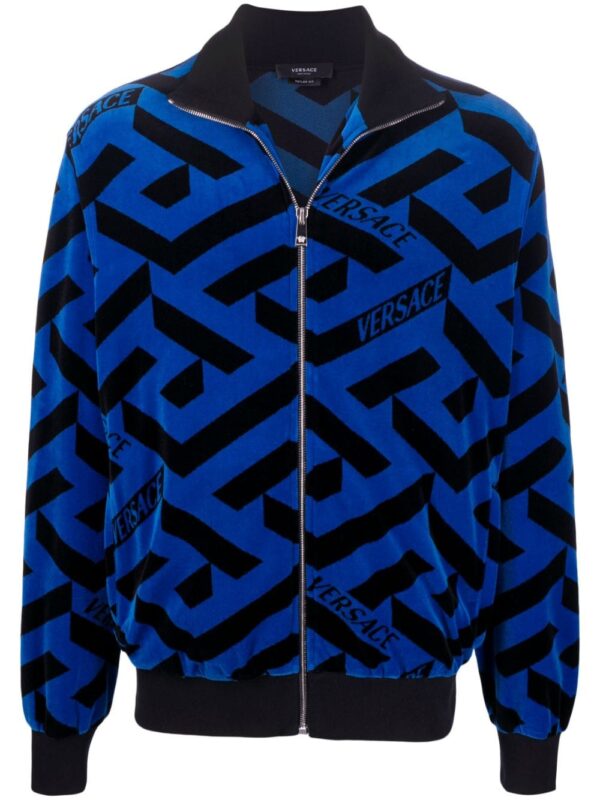 Versace  geometric-print track jacket