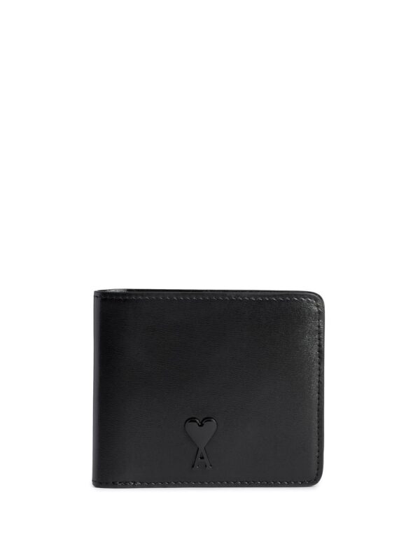 AMI Paris logo-plaque bi-fold leather wallet