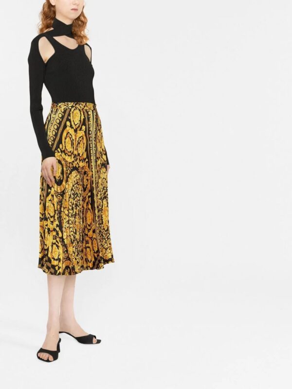Versace  Barocco pleated midi skirt - Image 3