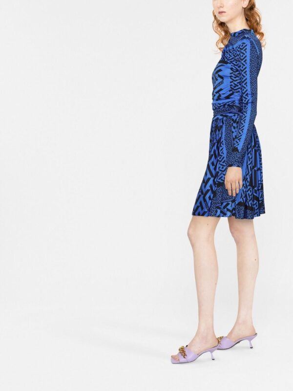 Versace Greca-print long-sleeve dress - Image 4