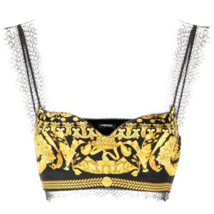 Versace  baroque-print top